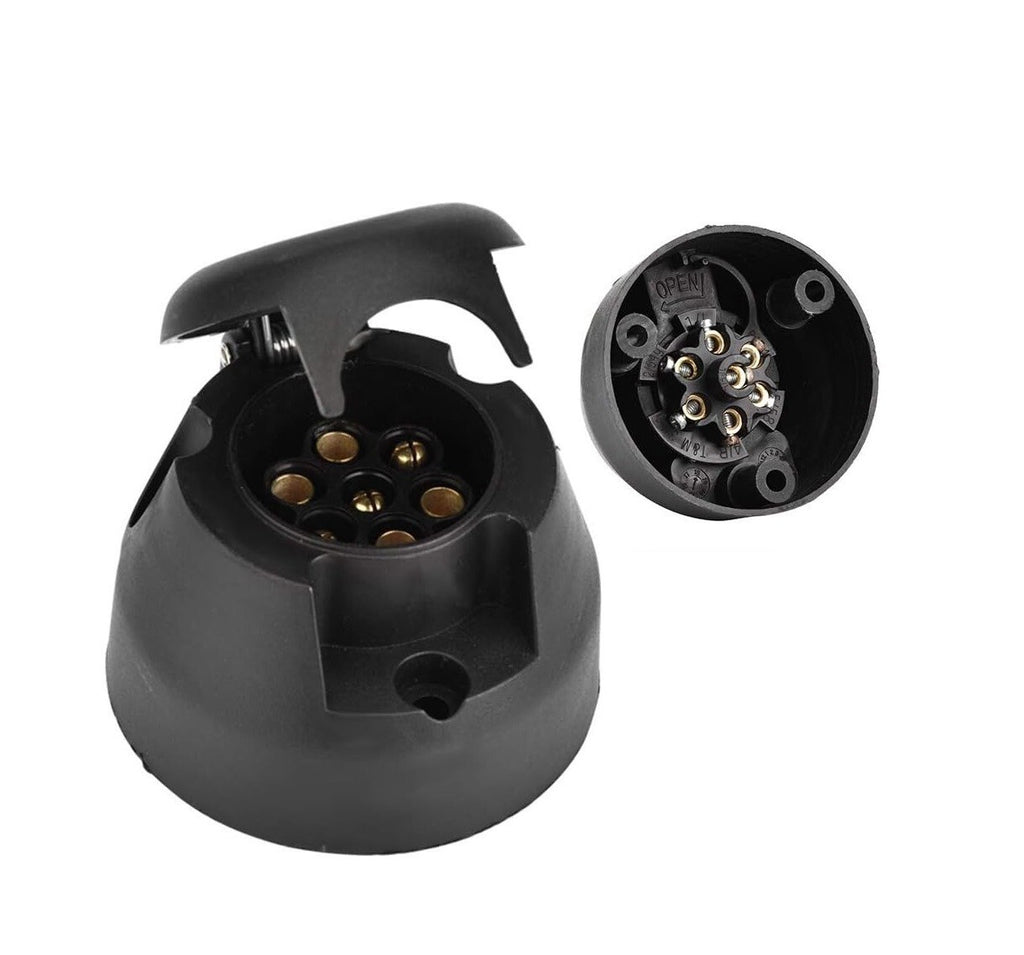 7 Pin Towing Electrics Plug And Socket 12n Type For Caravan Trailer Lights SET