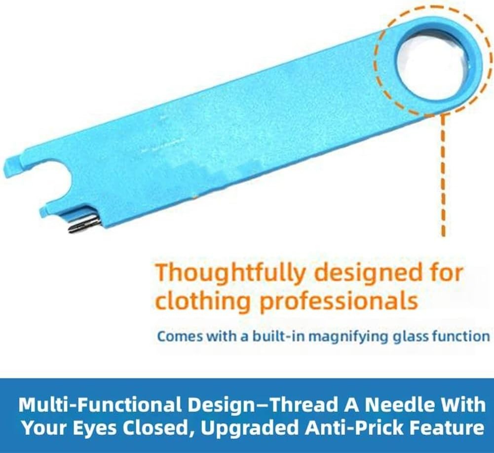 4-in-1 Needle Threader Magnetic Sewing Machine Tool with Magnifying Glass Ruler