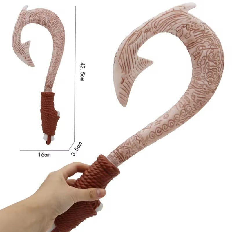 Ocean Adventure Fish Hook Knife Figure Toys W/Light Cosplay Maui Weapon