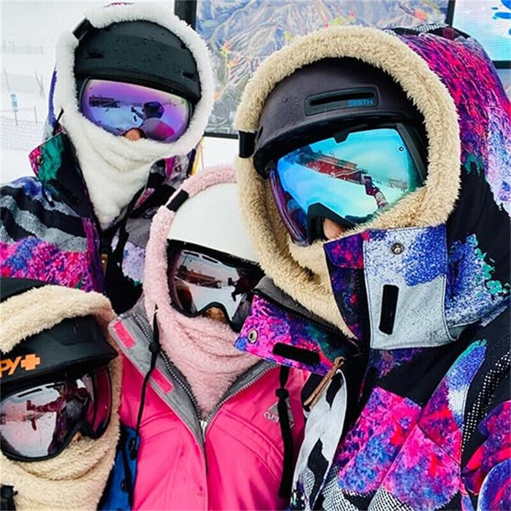 Sherpa Hood Ski Mask Winter Balaclava Windproof Warm Hood Cover Hat Cap Scarf