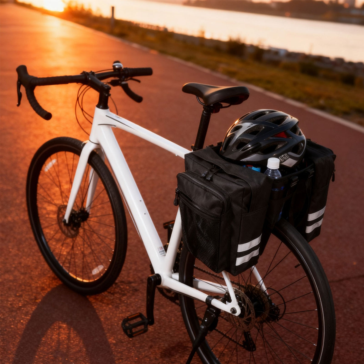 Bike Rear Rack Bag Waterproof MTB Double Pannier Bag Bicycle Backpack Travel