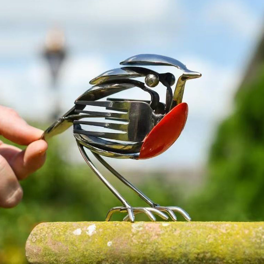 Sheremart Hopewings Bird, Robin Scrap Metal Art Sculpture, Metal Art Sculpture