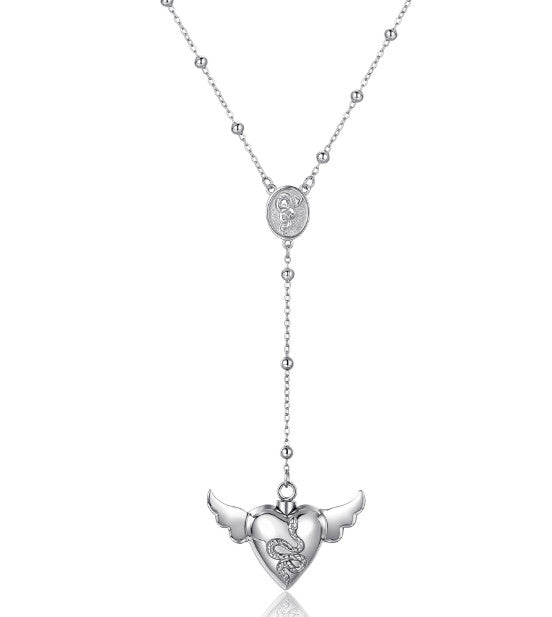 *Lana* Del Rey Necklace Heart with Spoon LDR Merch Snakes Chain Serpent Pendent