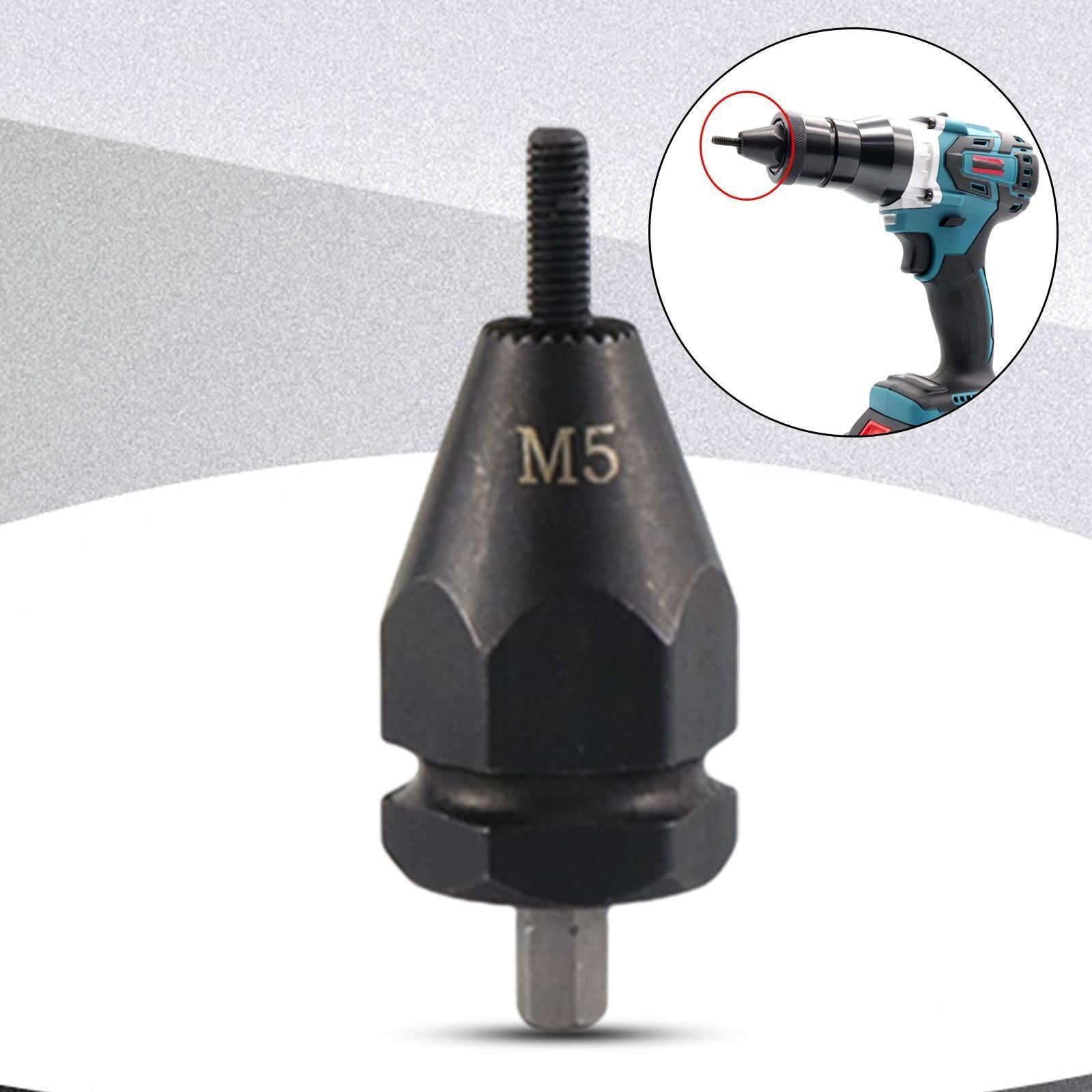 Cordless Rivet Nut Gun Pull Female Head M3 to M12 Riveting Tool Rivet Nut Insert