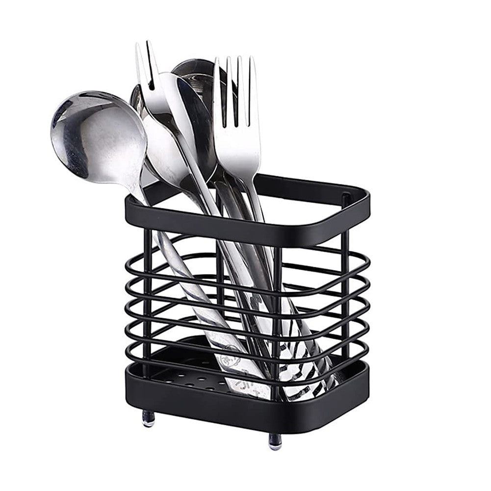 Stainless Steel Cutlery Holder Kitchen Utensil Pot Drainer Caddy Stand Sink Tidy