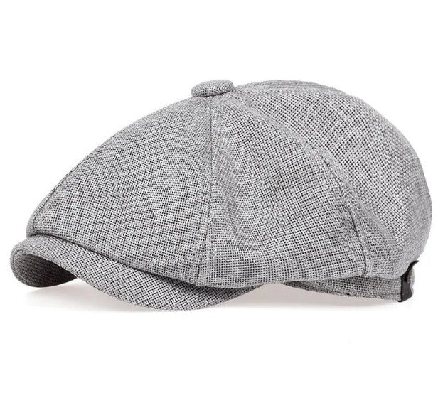*Men* Cotton Newsboy Hat Retro Baker Boy Gatsby Cabbie Beret Flat Cap Casual Hat