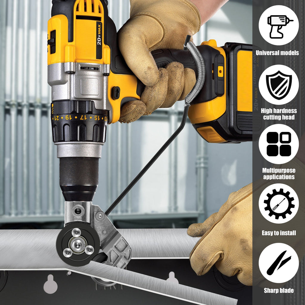 Metal Sheet Cutter Nibbler Saw Electric Drill Shears Plate Cutter Attachment UK