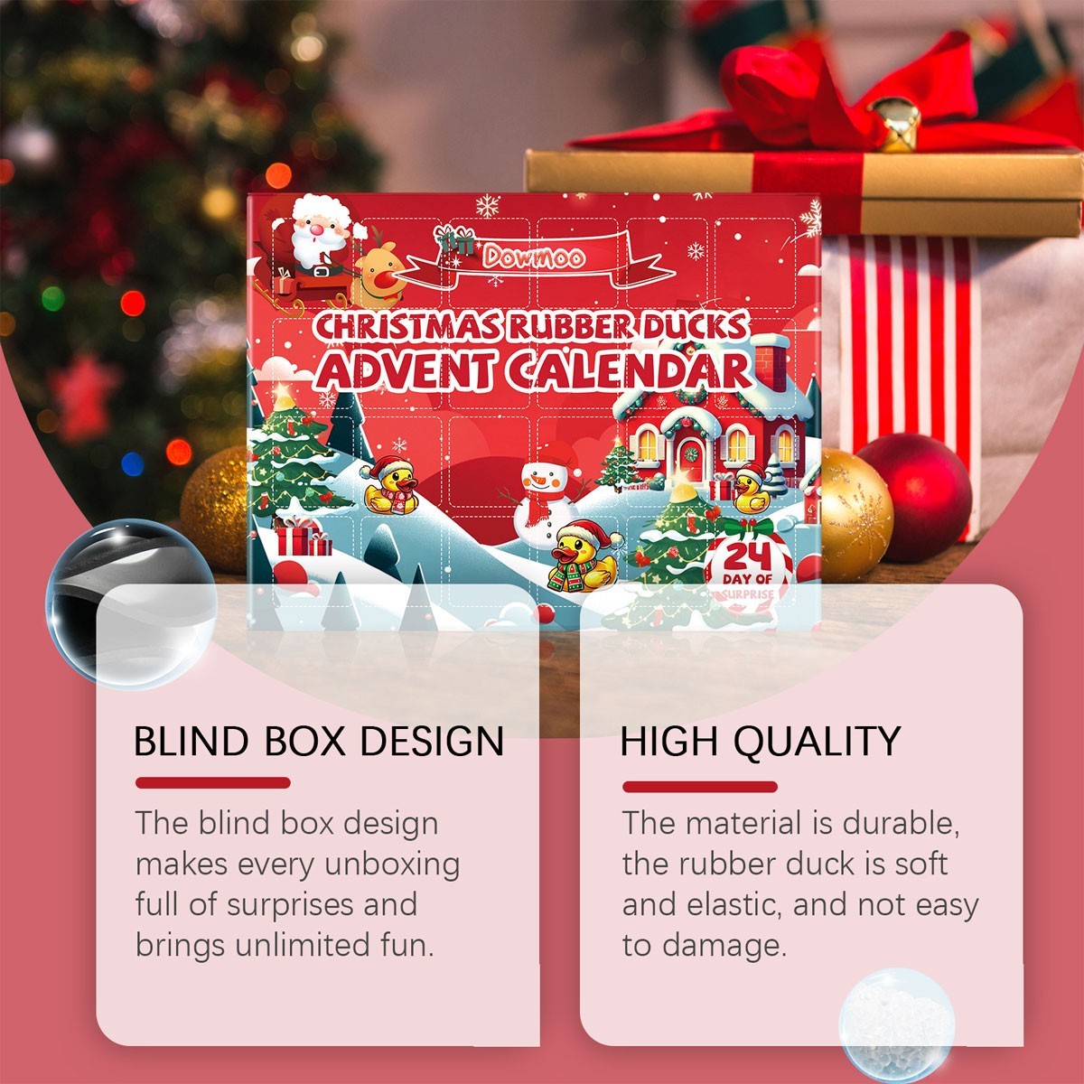 Rubber Duck Advent Calendars 2026-24 Days Christmas Countdown Calendar Xmas Gift