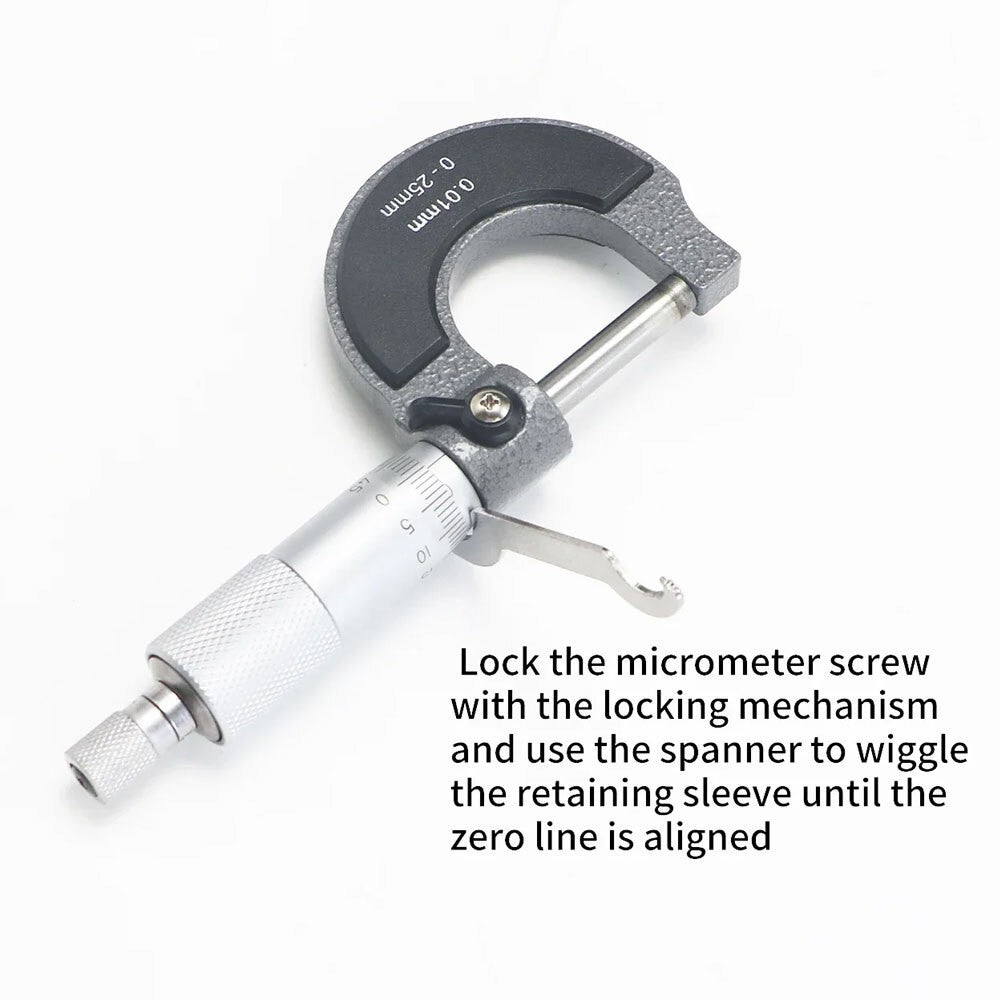 Outside Micrometer 0-25mm(0.01mm Graduations) Metric External Caliper