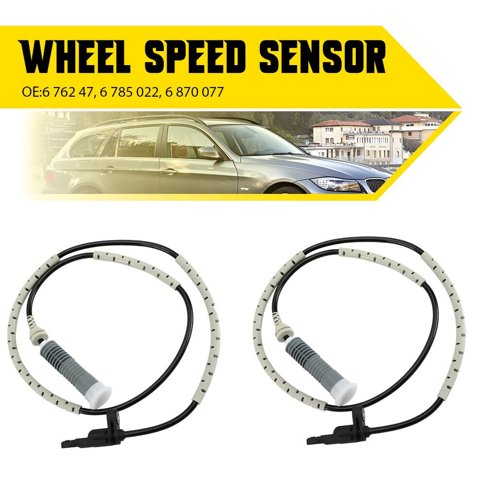 2x ABS Wheel Speed Sensor Rear For BMW 130i 325d 325i 330d 330i E81 E87 E91 E92