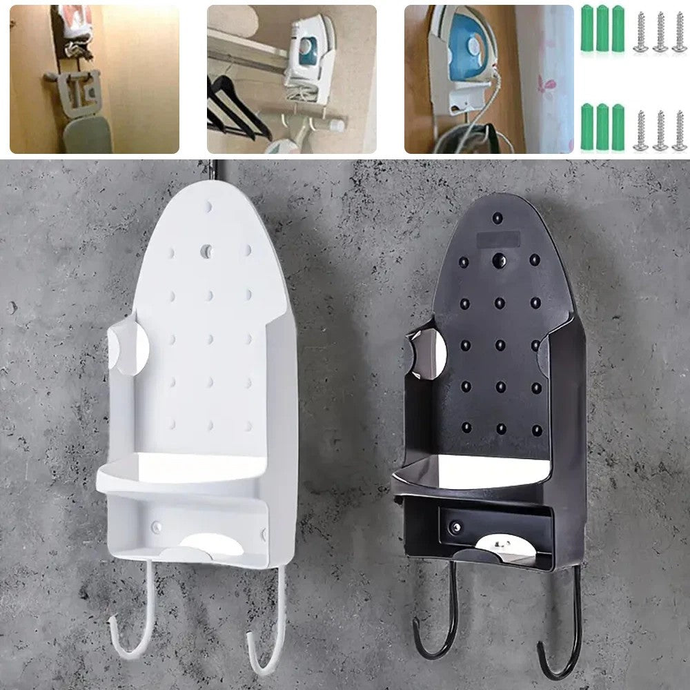 Wall & Door Mount Ironing Board Holder Cupboard Storage Hanger Rack Black/White