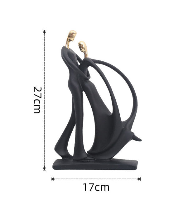 Dancing Couple Dancer Sculpture Creative Art Style