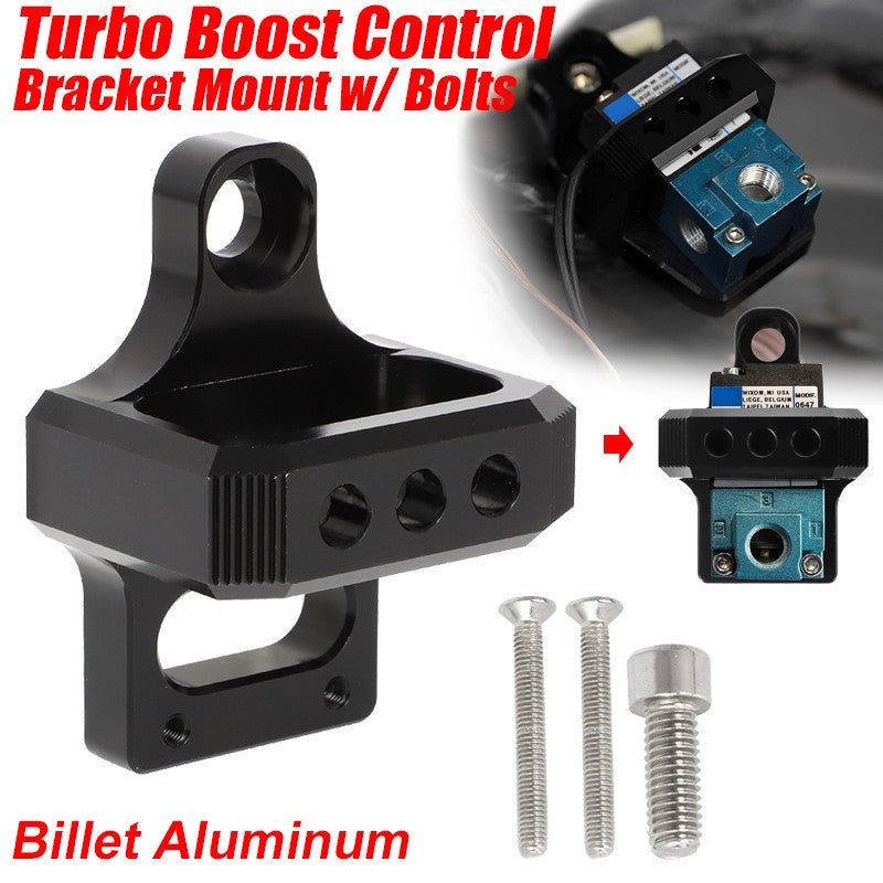 Fit MAC AEM Boost Controller Solenoid Valve Mount Billet Bracket Holder 3 Port