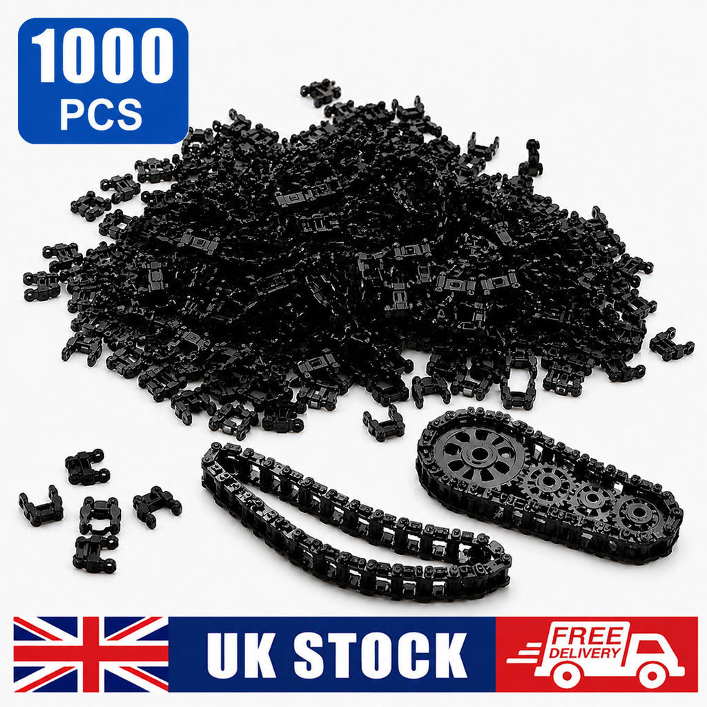 🔥 Black Tank Track Tread Chain Links 3711 1000pcs Building Block Parts🔥