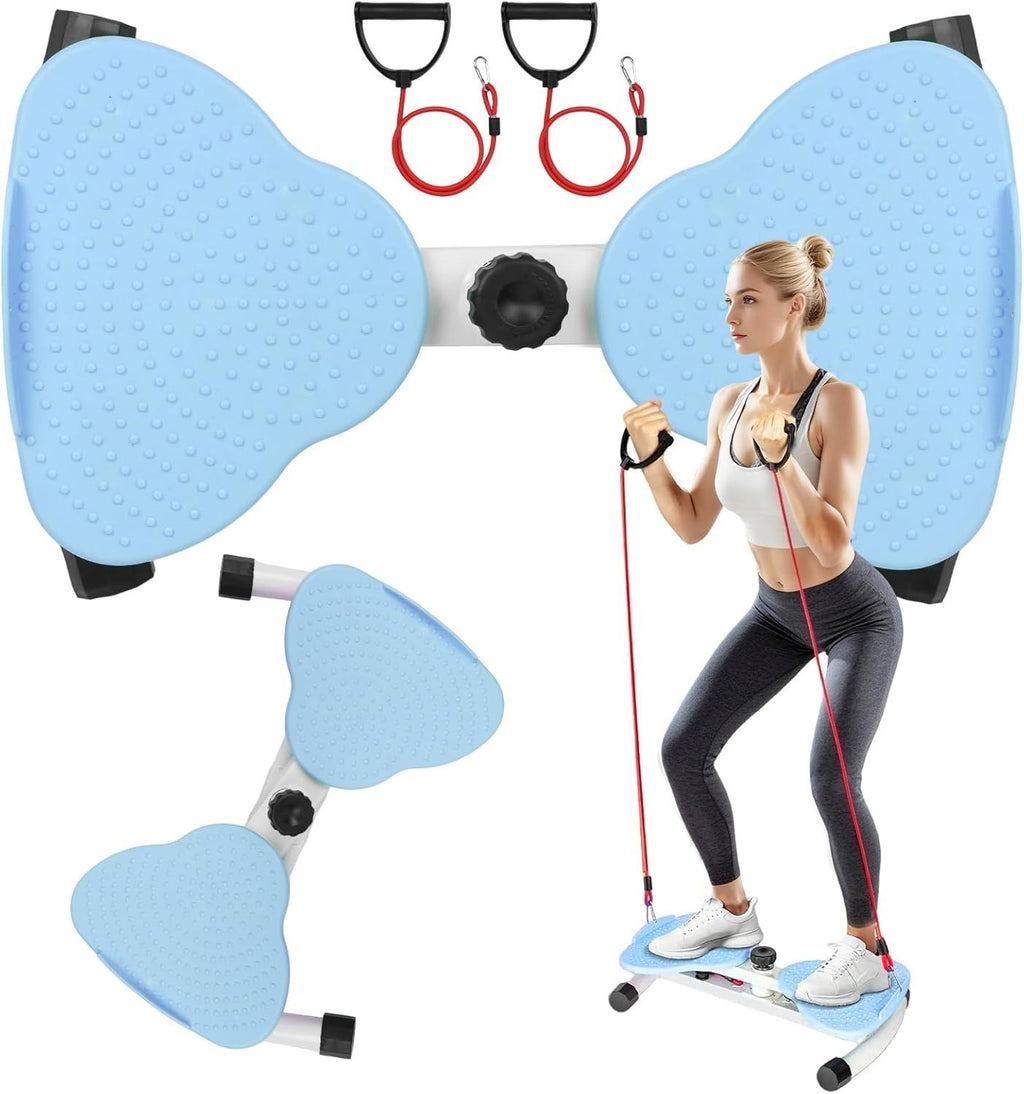 Adjustable Waist Twister Board Core Twist Exercise Machine w/ Resistance Bands