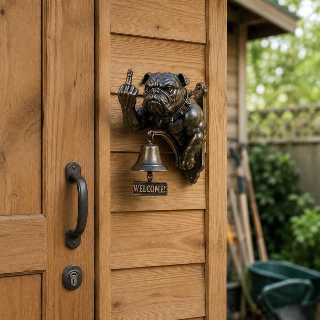 Funny Bulldog Doorbell Bulldog Design Rustic Cast Iron Doorbell Door Ring Decor
