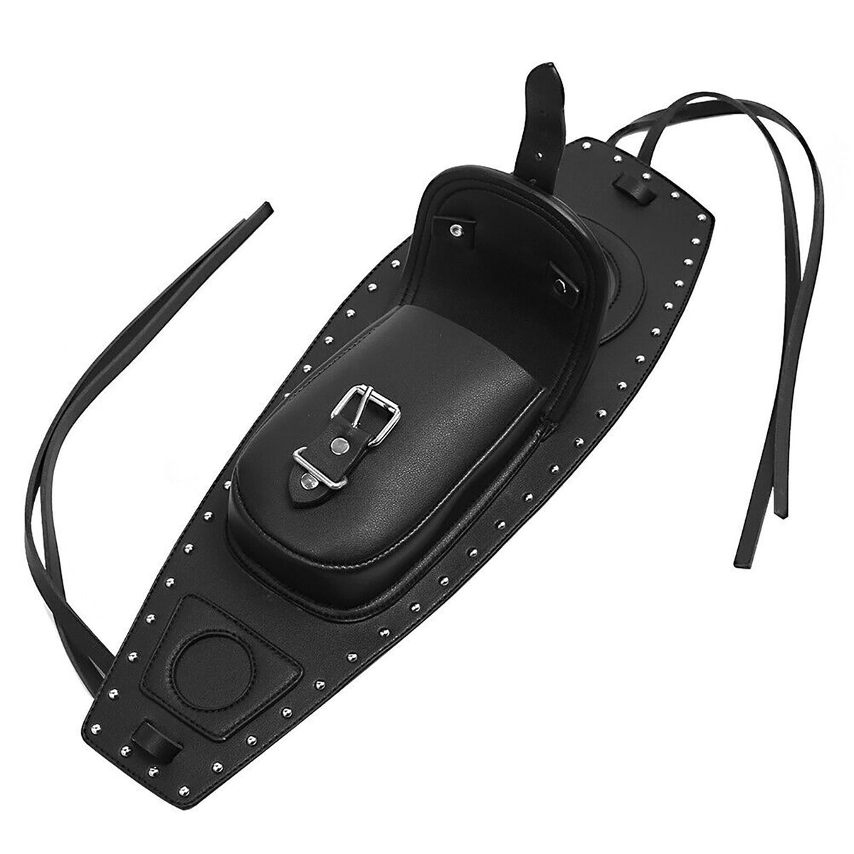 Fuel Gas Tank Pouch Bag Tank Pad Cover For Harley Sportster XL883 XL1200 Black