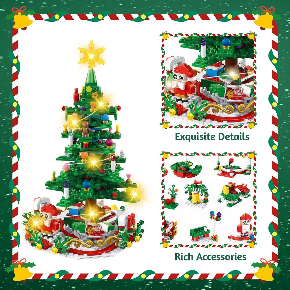 24pcs Advent Calendar 2025 Christmas Tree Building Set Boxes Countdown Block UK