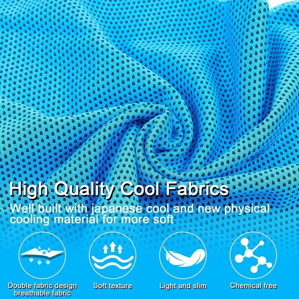 10x Instant Cooling Towel ICE Cold Golf Cycling Jogging Gym Yoga Sports Towels
