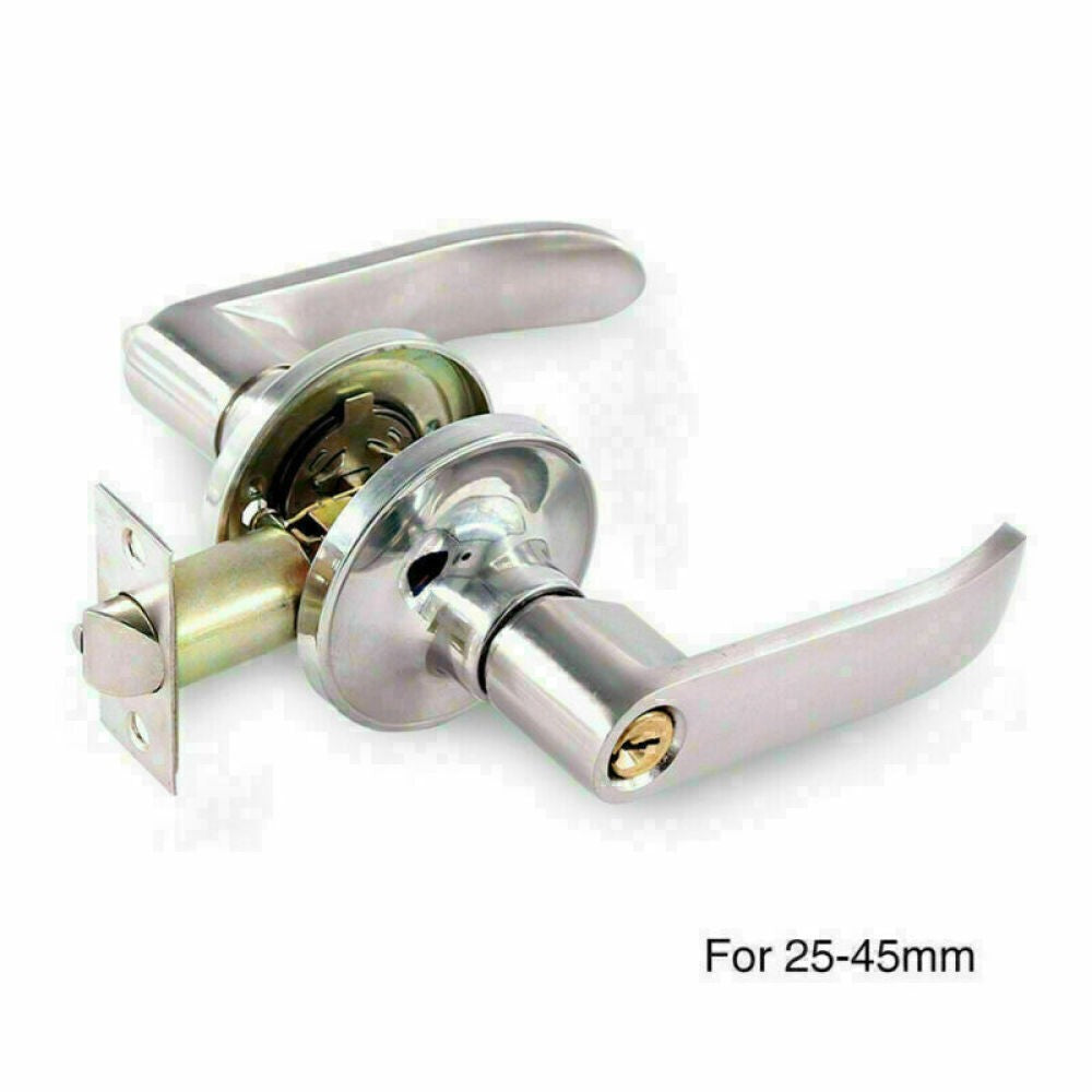 Home Entry Lever Set Bathroom Entrance Passage Three-Handle Door Lock With Key