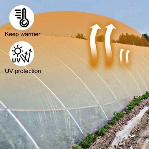 Heavy Duty Thick Clear Film Poly Tunnel Plastic Sheet Garden Greenhouse Cover UK
