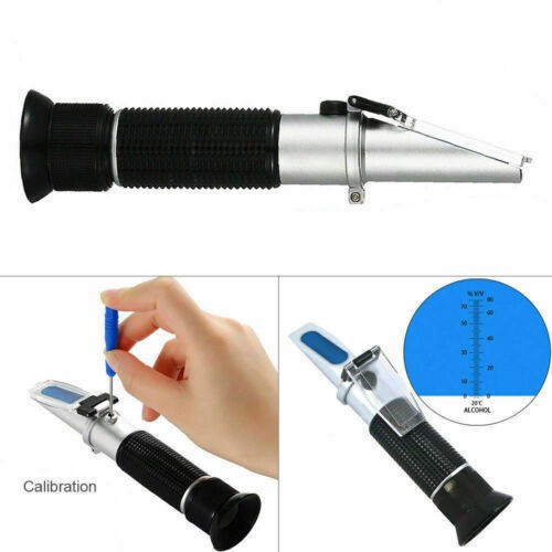 Portable 0-80% Alcohol Refractometer Liquor Content Tester For Wine Beer Sugar