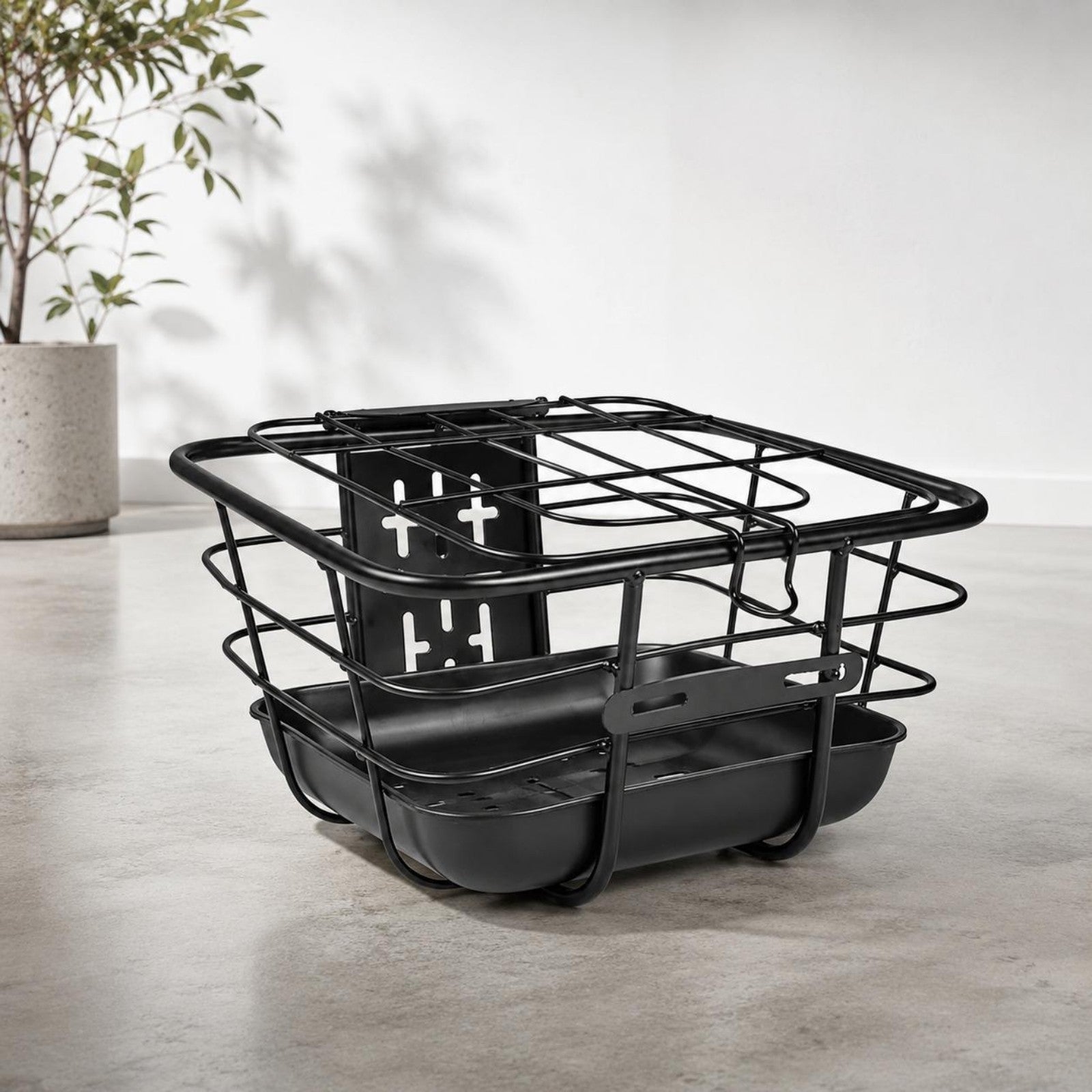 Front Bike Basket Slotted Holes Bike Wire Basket Rounded Corners