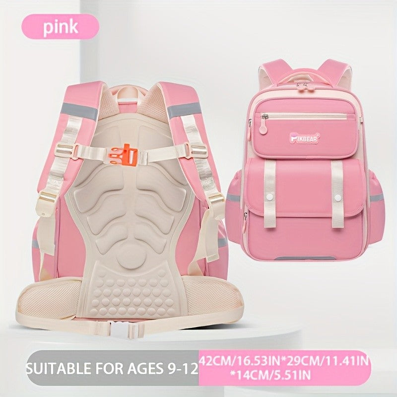 Lightweight Spine Support Kids Backpack Waterproof Reflective School Bag