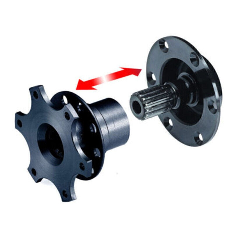 Quick Release/Snap Off Steering Wheel Boss/Hub Race/Rally/Motorsport/Track Black