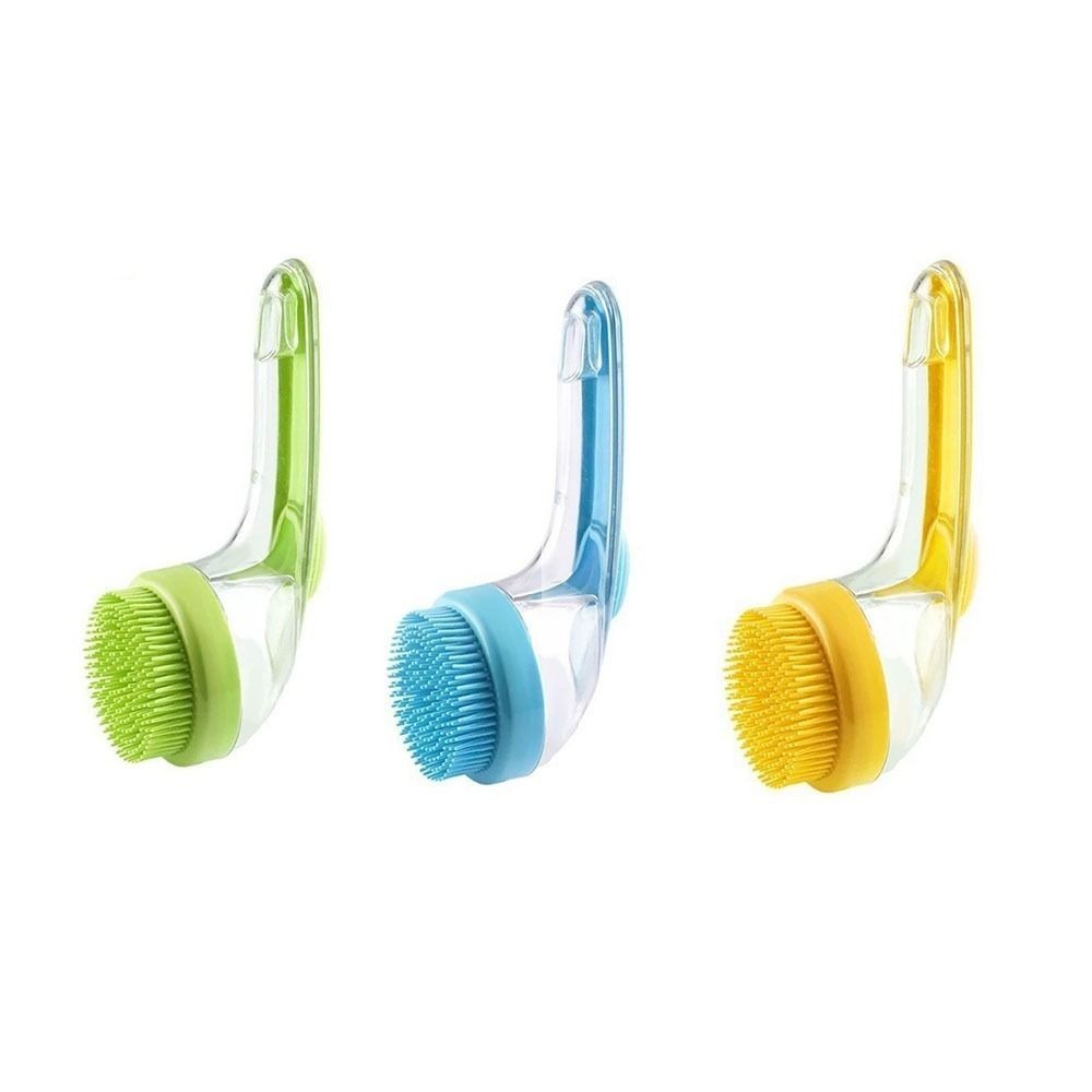 2 In 1 Bath Brush Dog Bath Brush With Shampoo Dispenser Pet Wash Brush
