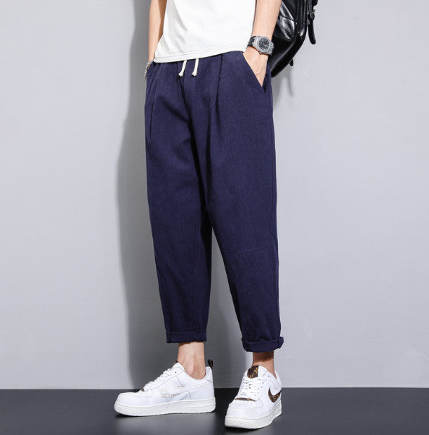 Men's Plus Size Shorts Casual Summer Elasticated Waist Ankle Pants