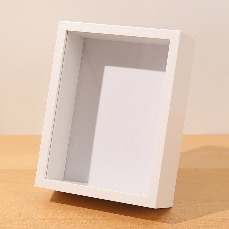 Nicola Spring 3D Box Photo Frames - 8 x 8" - White - Pack of 5