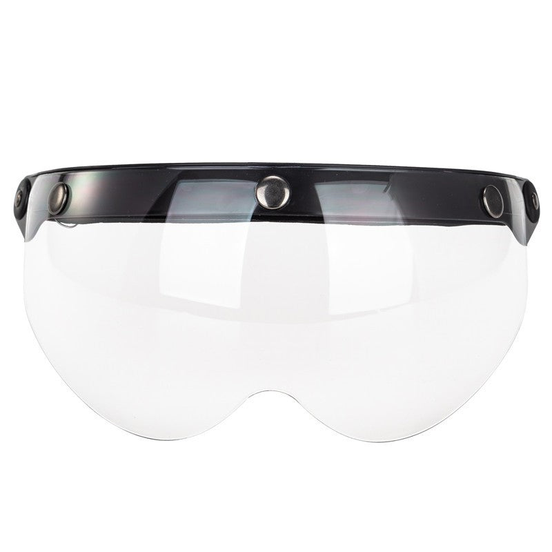 Universal 3 Snap-Button Visor for 3/4 Open Face Motorcycle Helmet Wind Shield