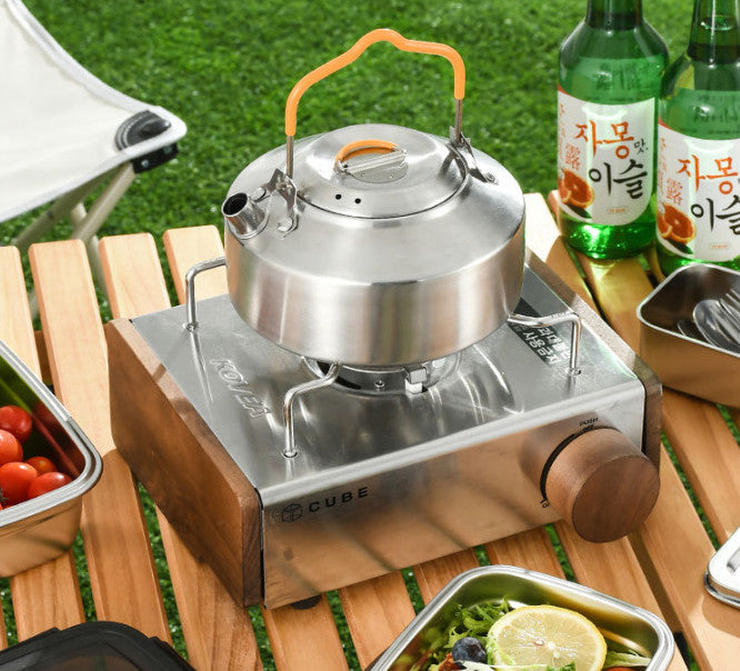 Camping Campfire Kettle Pot Outdoor Stainless Steel Kitchenware Stove For Tea