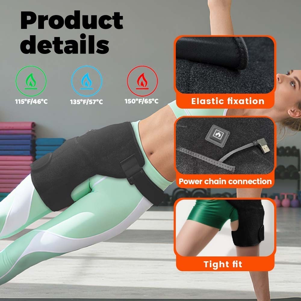 Red Light Therapy Massage Wrap for Hips and Thighs, 3 Heat  Levels