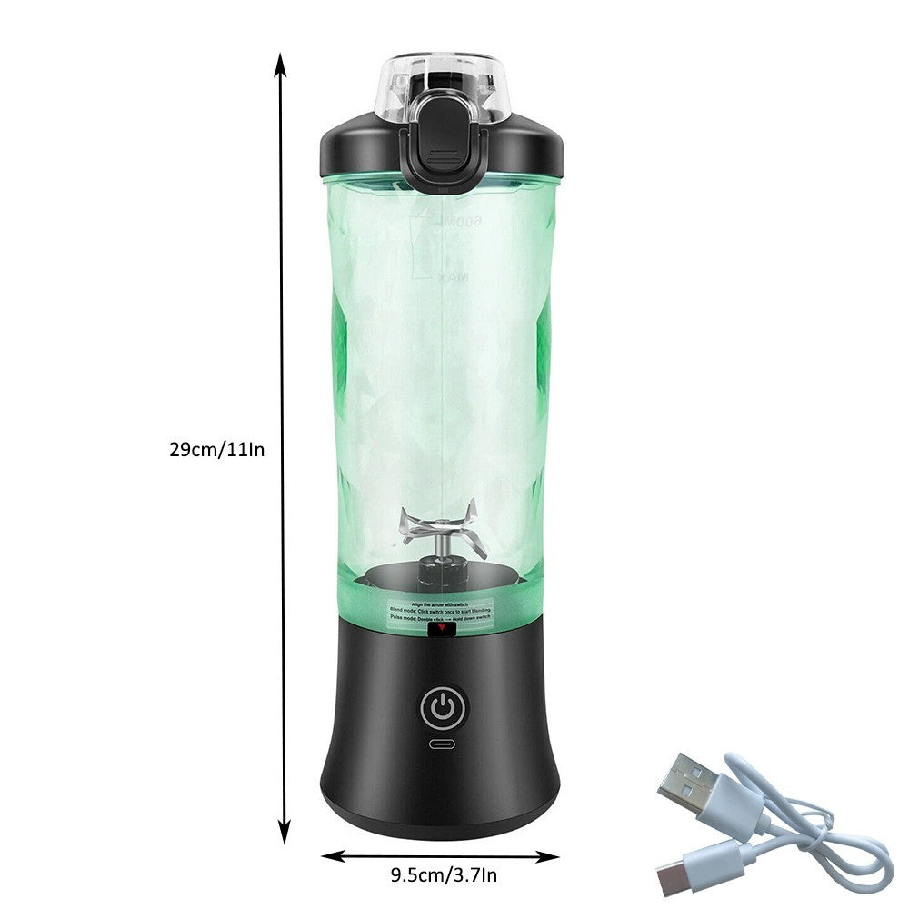 600ML Portable Blender Personal Blenders for Shakes Smoothie Maker Fruit Juicer