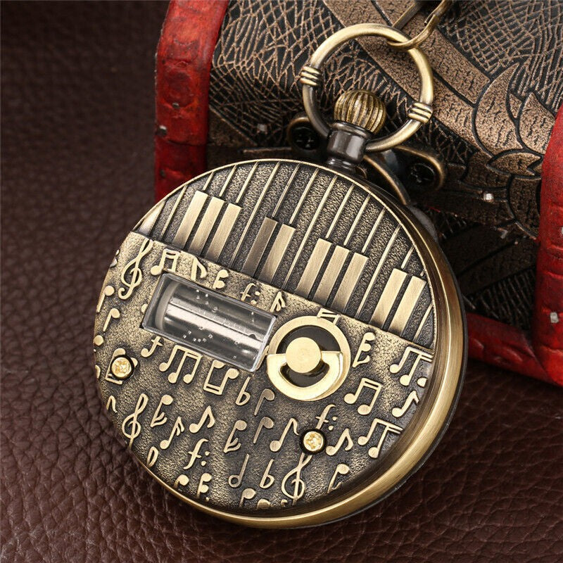Steampunk Stars Wars Series Musical Pocket Watch Fob Chain Music Watches Gifts