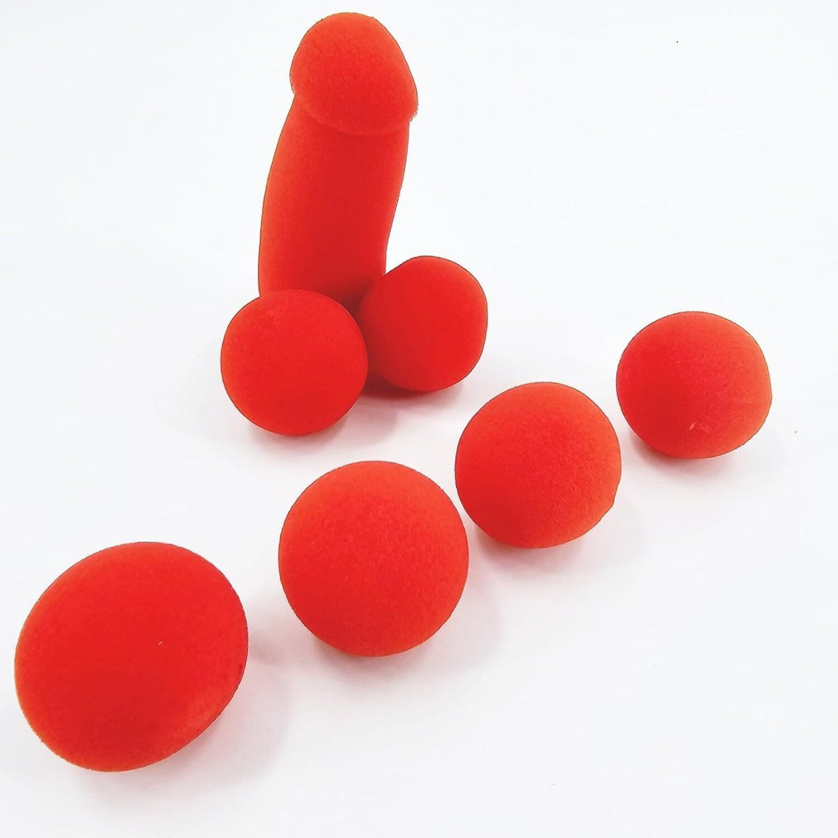 Banana Prank Sponge, Small Sponge Brother with 4 Red Sponge Balls, Big Red Spong