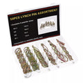 50Pcs Assorted Lynch Linch Pin Set 4.5mm 6mm 8mm 11mm For Tractor Trailer Shafts