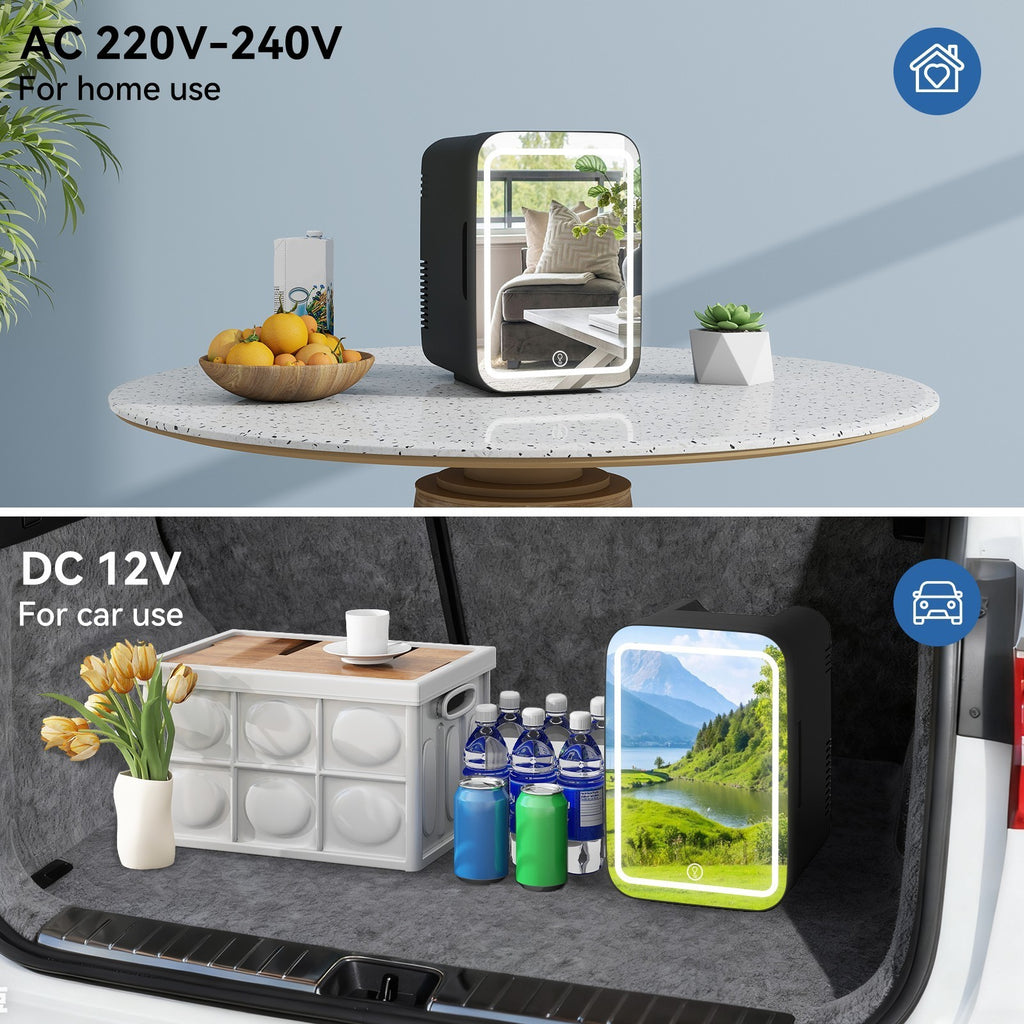 Portable 4L Mini Electric Fridge Cooler Warmer Small Tabletop Car Home Ice Box
