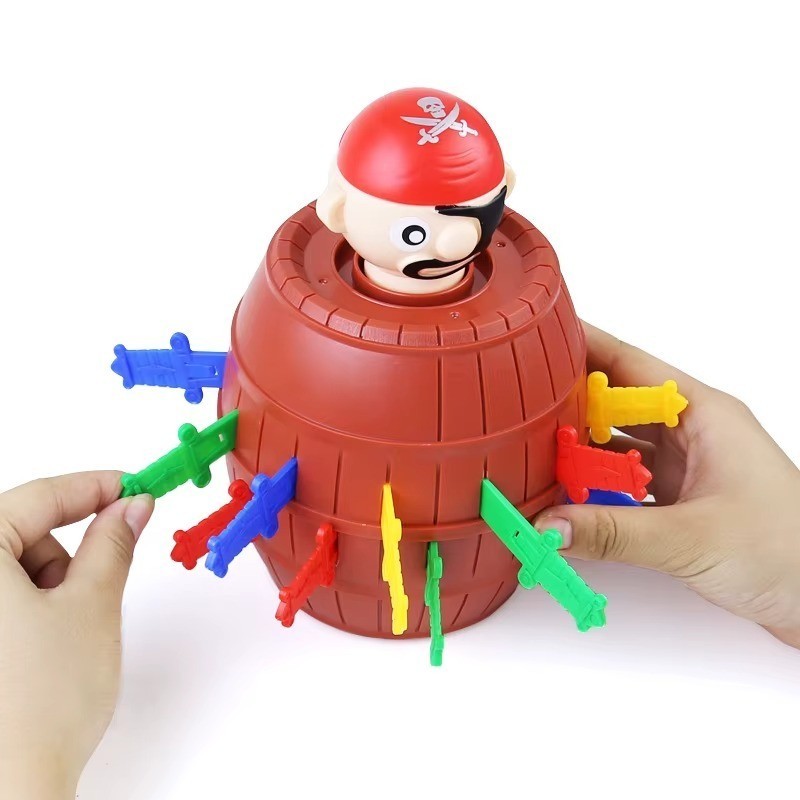 Kid/child Pirate Barrel Game - Pop-Up Jumping Toy | Fun Family Sword Stab Game