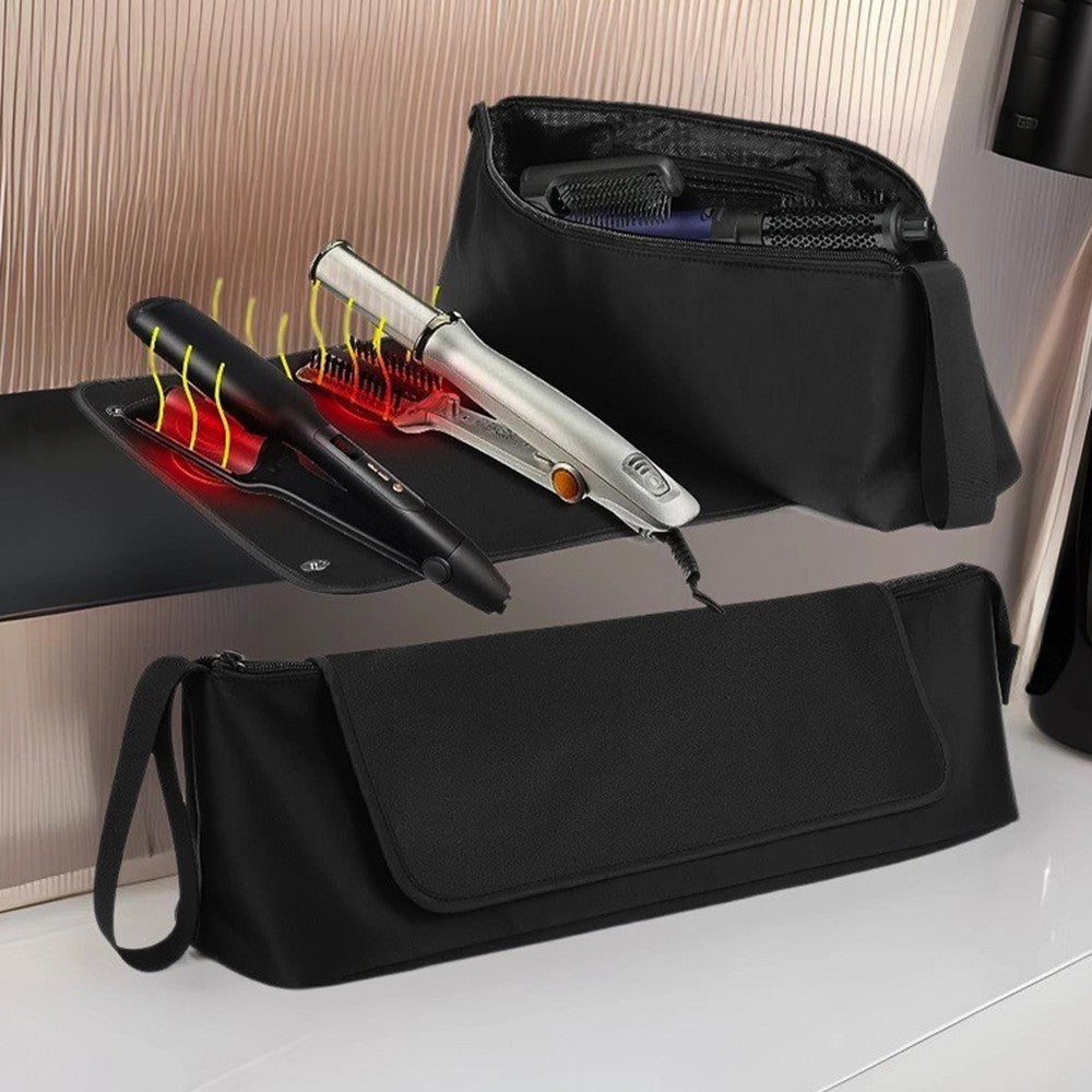 Hair Tools Travel Bag – Heatproof Mat for Straighteners & Flat Iron Storage
