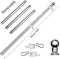 Wall Mounted Outdoor 6ft Flagpole Anti Winding Rotatable Splicing Flagpole