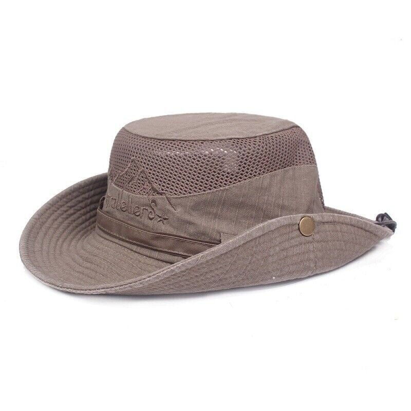 Unisex Cotton Bucket Hat Sun Cap Breathable Fisherman Hat Summer Outdoor Travel