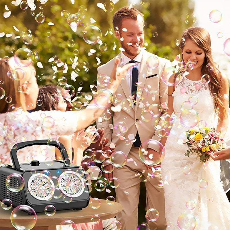 Automatic Bubble Machine Bubble Blower With 20000 Bubbles Per Minute LED Outdoor