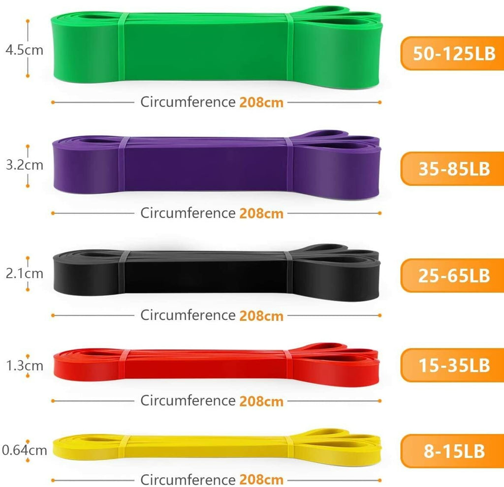 Heavy Duty Resistance Bands Pull Up Assisted Lifting Tube Home Fitness Exercise