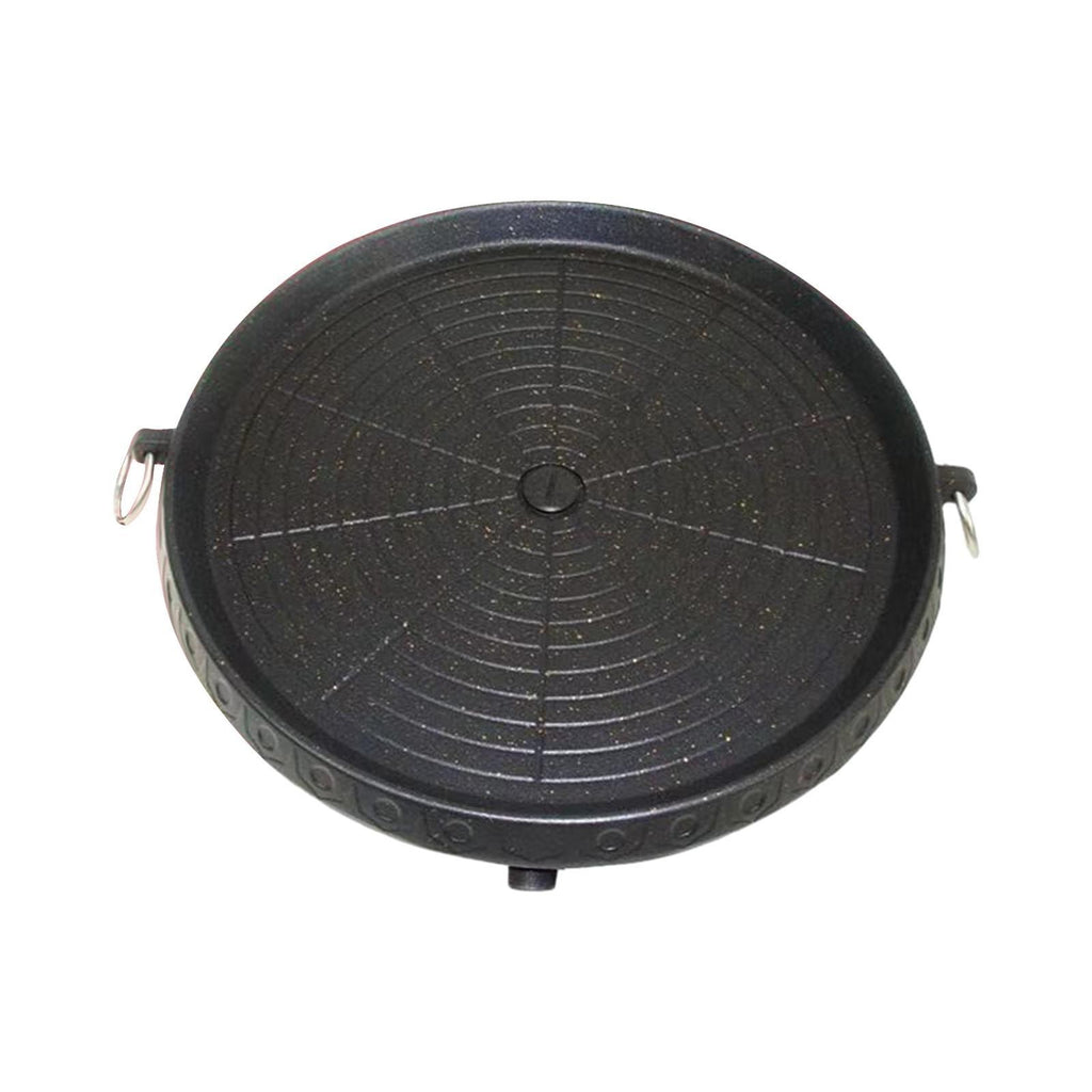 Korean BBQ Grill Pan with Handles Barbecue Plate for Baking Kitchen Travel