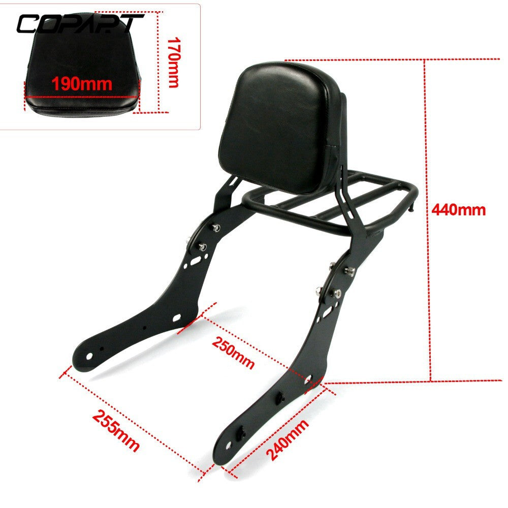 Sissy Bar Backrest with Luggage Rack For Kawasaki Vulcan S 650 VN650 2015-2022