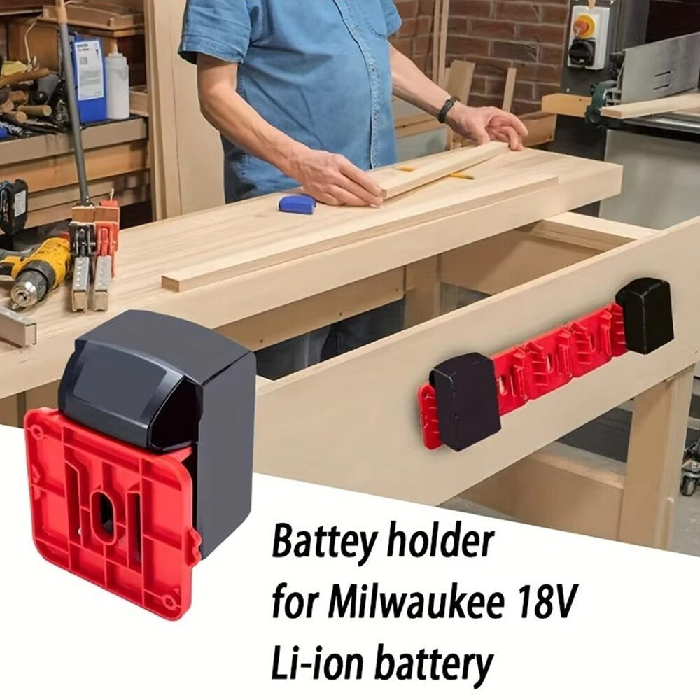 11x Battery Holder for Milwaukee M18 18V Batteries Wall Mount Battery Storage