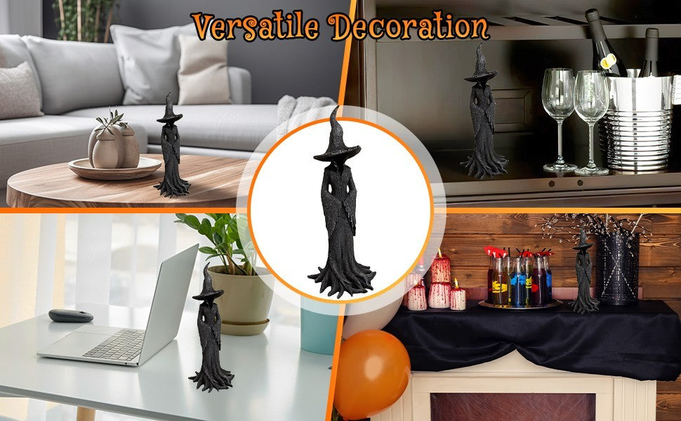 Halloween Witch Statue Standing Resin Sculpture for Entertainment Home Party.*